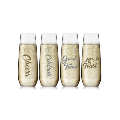 9 Oz. Plastic Champagne Flutes