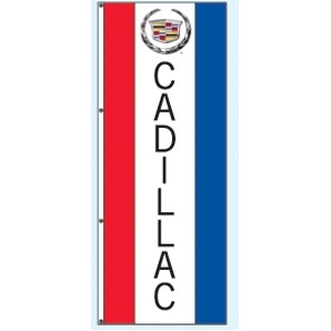 Single Faced Free Flying Drape Flags (Center Panel - Cadillac®) (3' x 8')