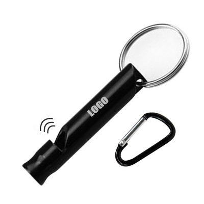 Small Aluminum Whistle w/Carabiner