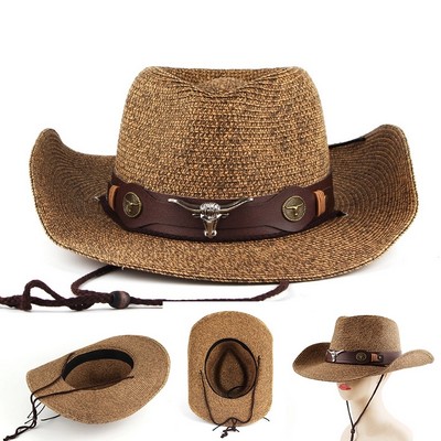 Gambler Straw Boater Hat