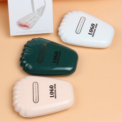 Portable Travel Shell Makeup Brush Set