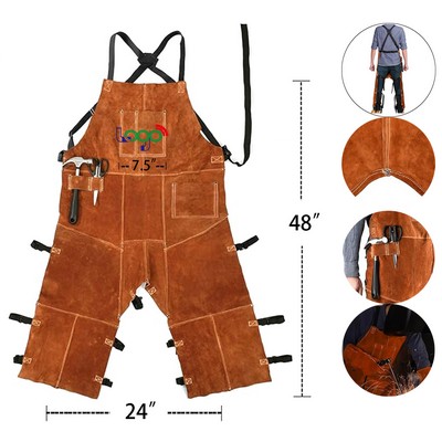 Convenient Leather Welding Apron for Men