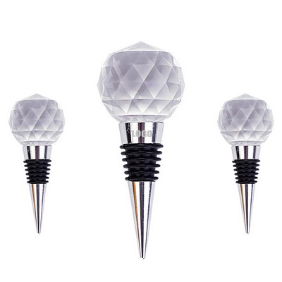 Stylish Diamond Ball Shaped Wine Cork Bottle Stopper