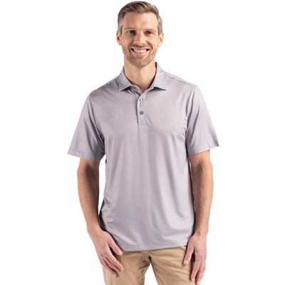 Cutter & Buck Pike Eco Shadow Check Print Recycled Mens Big & Tall Polo