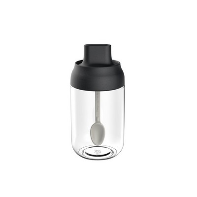 Salt Condiment Dispenser with ABS Plastic Lid BPA-Free Food-Grade Glass