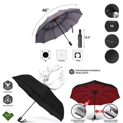 Auto Windproof Travel Umbrellas For Rain