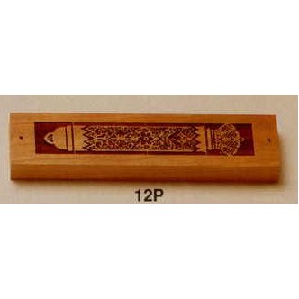 1-3/5"x7" Walnut Scroll Hollow Bottom Holder (12p)