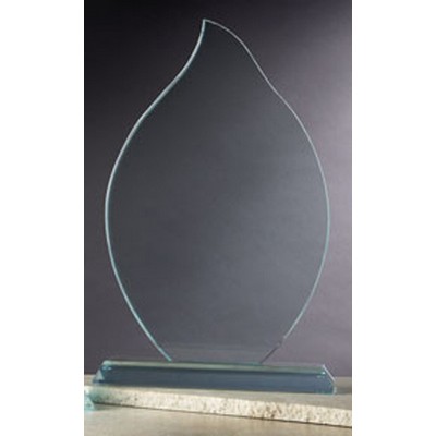 11.5" Jade Glass Flame Achievement Award