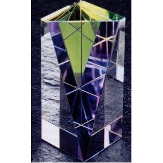 Optic Crystal Rainbow Pillar Award (4¾"x2"x2")