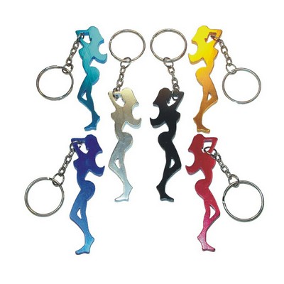 Woman Shape Bottle Opener w/ Key Chain (Large Quantities)