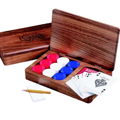 Wood Poker Player's Box