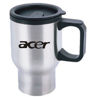 Travel Mug - 16 Oz. Stainless Steel w/ D Handle