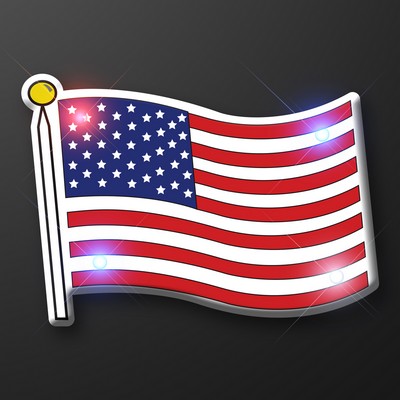 USA Flag Flashing Pin - BLANK