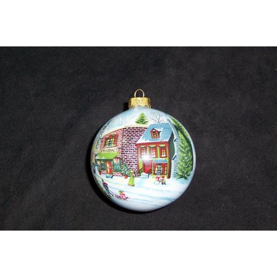 3" Ball Glass Ornament - Complex Artwork