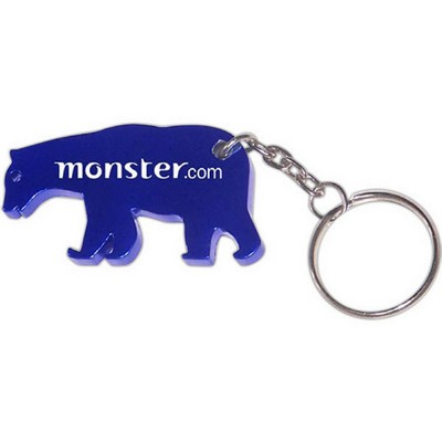 Bear Aluminum Bottle Opener w/Keychain (2 Week Production)