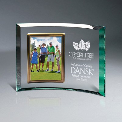 Jade Glass Crescent with 3½" x 5" Frame