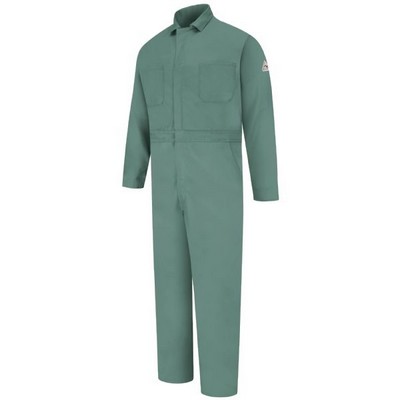 Bulwark™ Men's Cotton Gripper Front Coverall - Visual Green