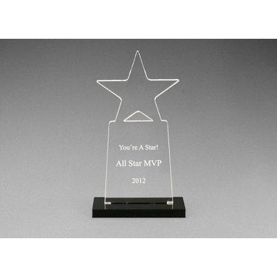 Snap-In Acrylic Star Tower Award (8")