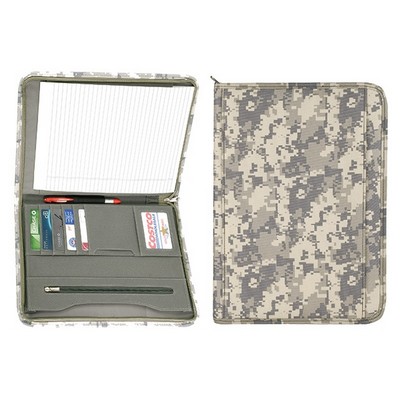 Digital Camo Zippered Padfolio