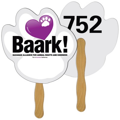 Animal Paw Auction Hand Fan Full Color