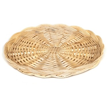 Round Wicker Basket/Plate Holder (12"x1")