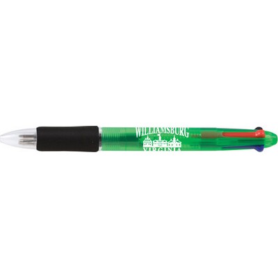 Green Click Down Pen with Black Grip