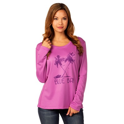 Zorrel® Barbados Ladies Long-Sleeve Popcorn Knit Tee Shirt