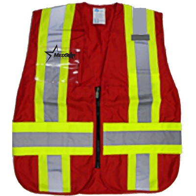 Red incident command vest, (regular and jumbo)