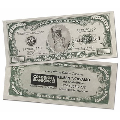 Million Dollar Bill w/Custom Back