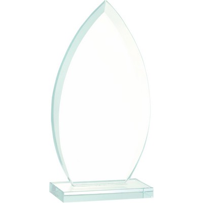 7 3/4" Oval Jade Glass Award 8 3/4" Oval Jade Glass Award