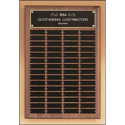 Walnut Perpetual 36 Plate Plaque (14" x 20")