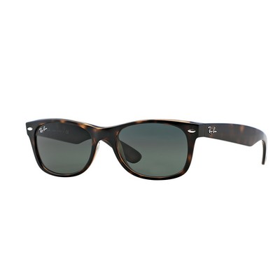 Ray-Ban® Tortoise Brown/Green Small Frame New Wayfarer Sunglasses