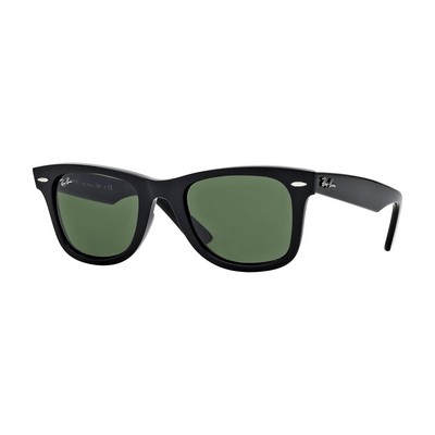 Ray-Ban® Black/Green Large Frame Wayfarer Sunglasses