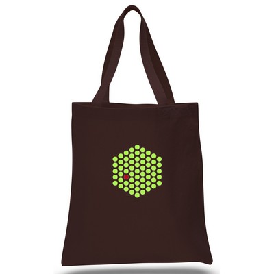 Promo Canvas Tote--Chocolate--1-Color Imprint