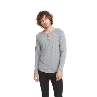 NEXT LEVEL APPAREL Men's Triblend Long-Sleeve Henley