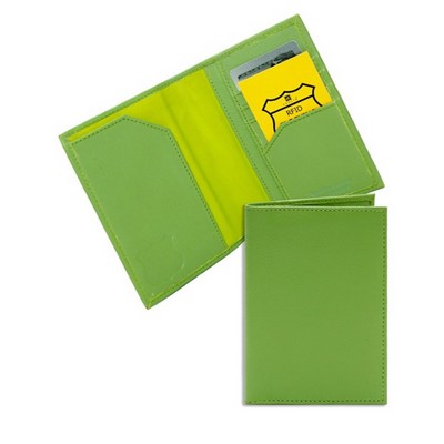 Ashlin® Designer Amsterdam Lime Green RFID Blocking Passport Wallet