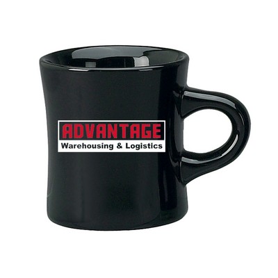 10 Oz. Black Diner/ Military Vitrified Mug