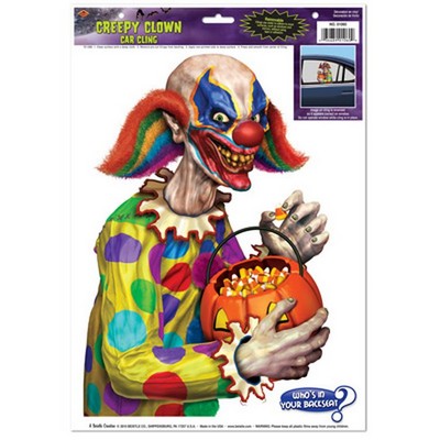 Creepy Clown Backseat Driver Clings