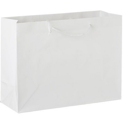 Gloss Laminated White Vogue Eurotote (16"x6"x12")