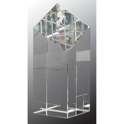 6" Crystal Diamond Top Pillar Award