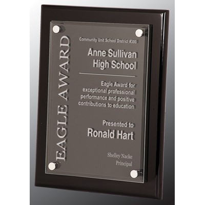 Black Piano Finish Floating Acrylic Plaque