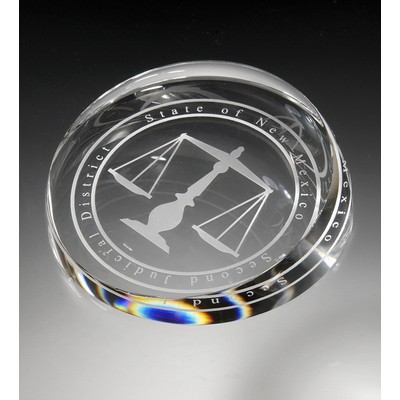 Clear Corona Paperweight