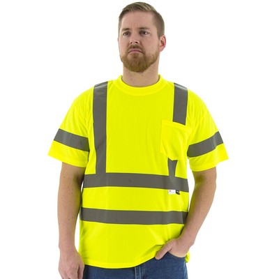 High Visibility Yellow Short Sleeve Shirt, ANSI 3, Type R