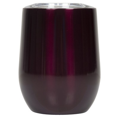 350mL Burgundy Wine Tumbler with Pressure Fit Lid