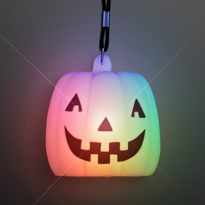 Color Change Deco Pumpkin Light Necklace - BLANK