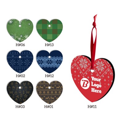 Full Color Christmas Ornament - Heart