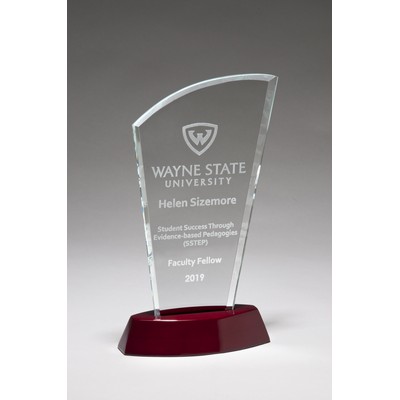 Sail Series Clear Glass Award-8.75"