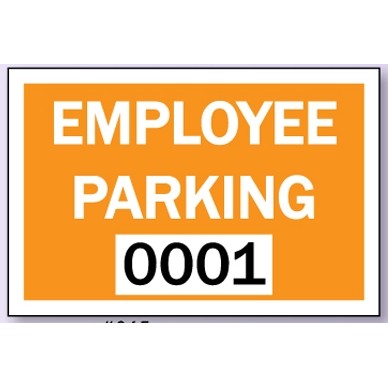 Square Cut Parking Decal w/Clear Polyester Face Adhesive (2" x 3")