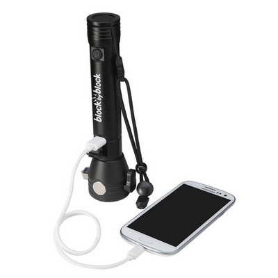 Rechargeable Multi-Function Flashlight & Power Bank