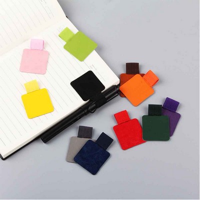 PU Leather Self-adhesive Pen Loop Holder